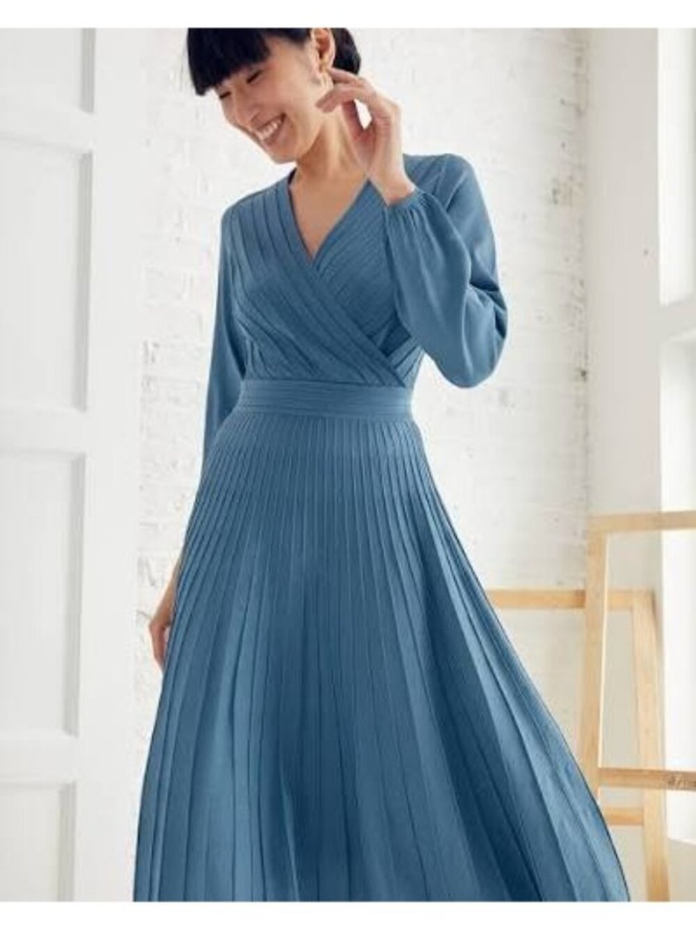 The Fold London Belluno Dress Blue NWT US 10 UK 14